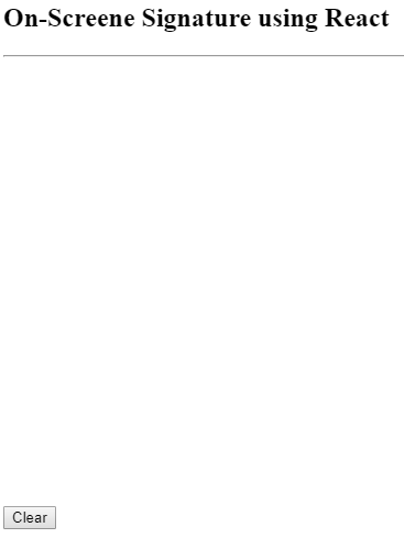 On-Screen Signature Capture Using React